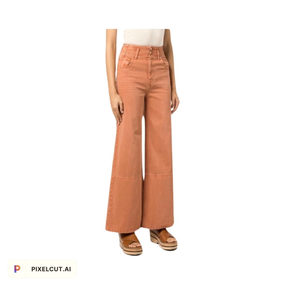 Ulla Johnson The Margot Jean in Carnelian High Rise Wide Leg  Size 29 NWT $490